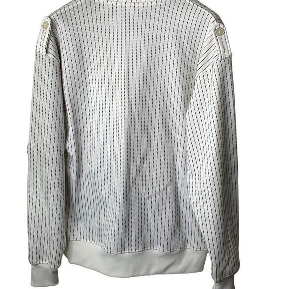 Avirex track jacket black and white pinstripe size medium NWOT - Picture 4 of 5